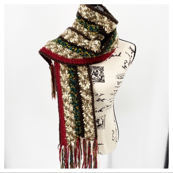 Maurices 100% Acrylic Knitted Scarf with Fringe - Picture 3 of 6